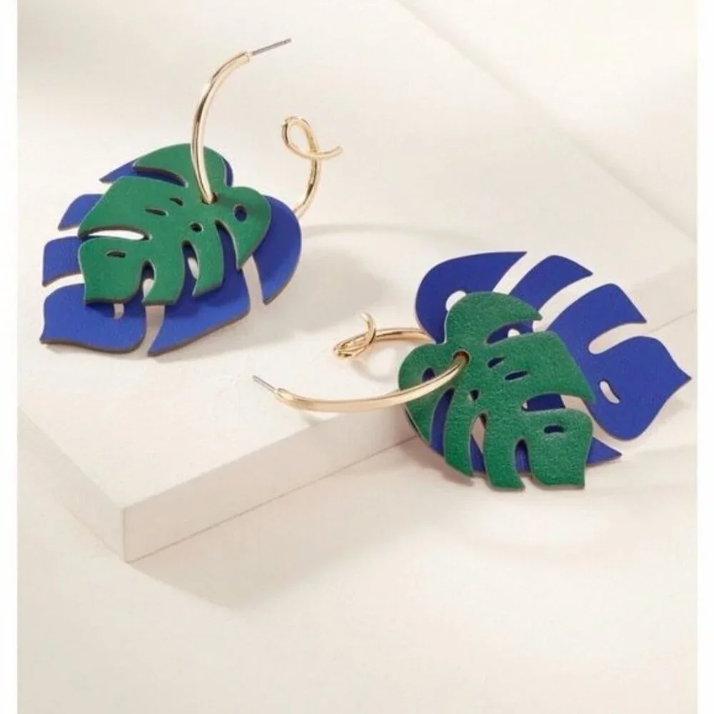 Stella & Dot Color Pop Convertible Floral and Tropical Earrings Rare NWT